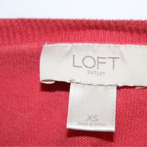 LOFT Red Sweater with Fox Design - Picture 5 of 5